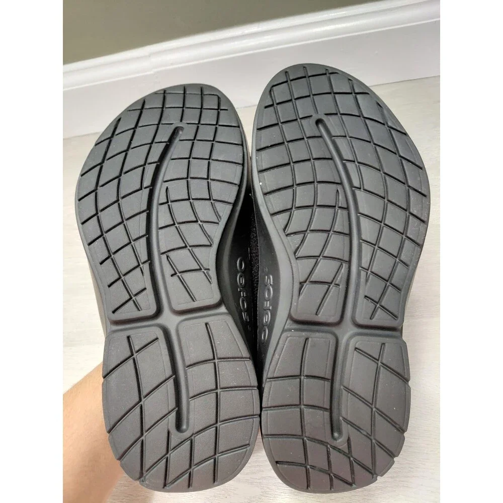 OOFOS OOcoozie Mule Men's 9.5(EU 42.5) Slip On Recovery Shoes Black Sherpa